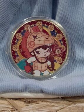 POP LAND 2026 Commemorative Coin – Horse Helmet Design – Gold Medallion